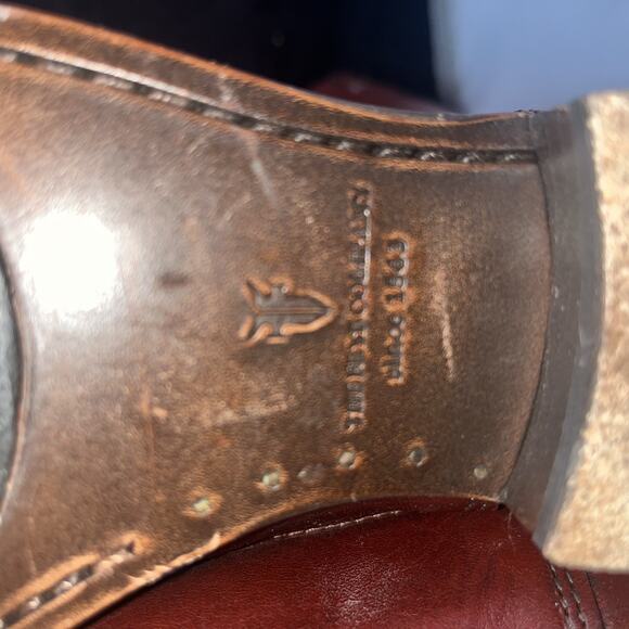 FRYE 76976 Lindsay Plate Brown/Red Leather Knee High Boots Sz 6B - Picture 8 of 10